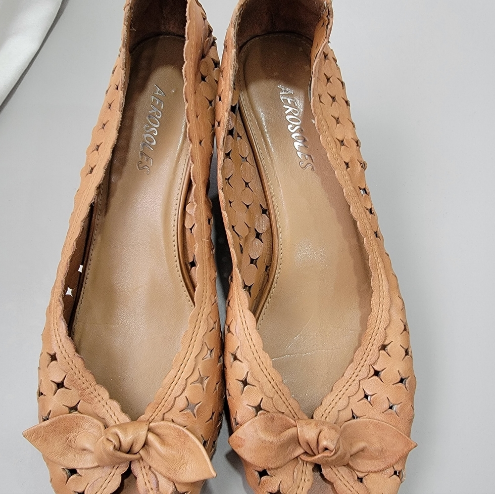 Aerosoles peep toe heels.